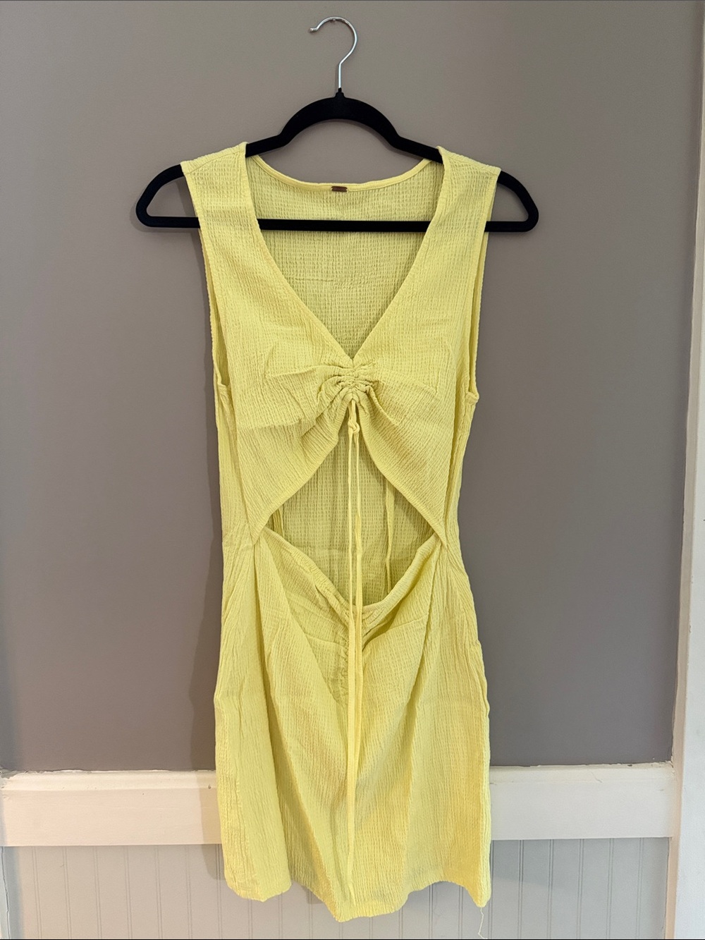 New free people yellow cutout dress